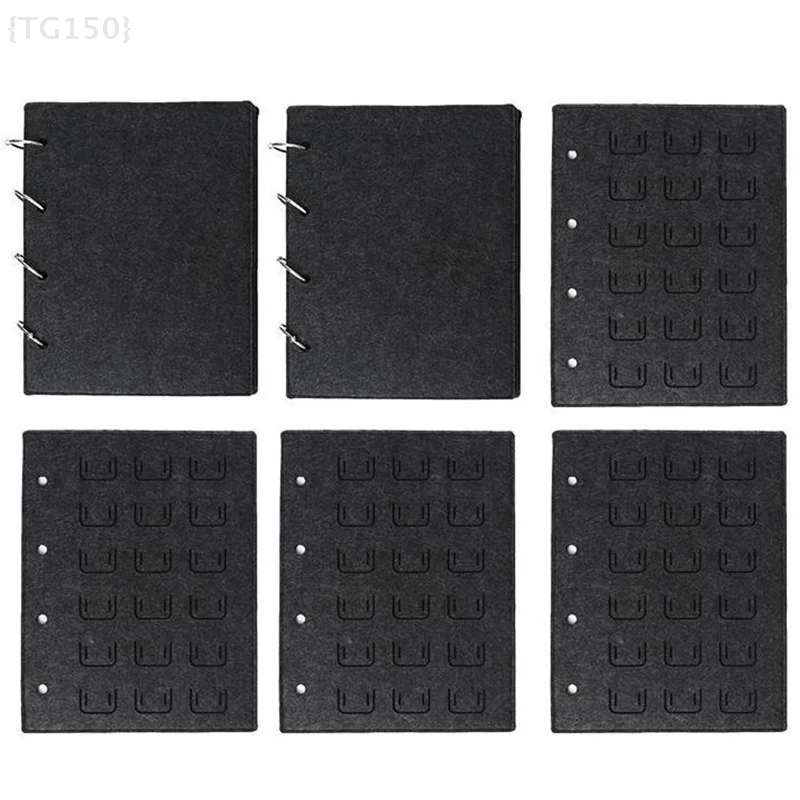 Professional Badge Display Book - Felt Pin Brooch Storage With Metal Chest & Pennant Board For School Collections