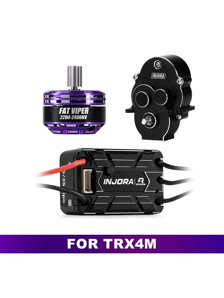 INJORA Roverin OR30 Wasserdichter Brushless-ESC & 2204 Fat Viper Motor für 1/18 TRX4M (XT30/PH2.0)