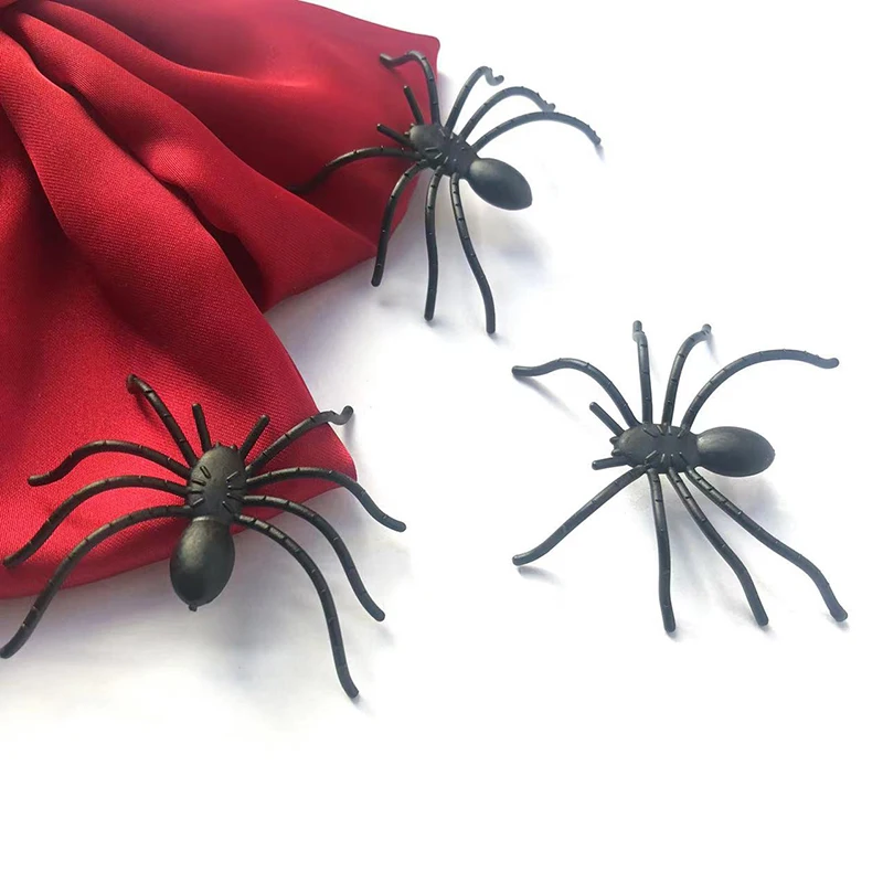 30Pcs Simulation Spider Trick Or Treat Toy Fun Plastic Soft Spider Halloween April Fools' Day New Long Leg Spider Toys Kids Toys