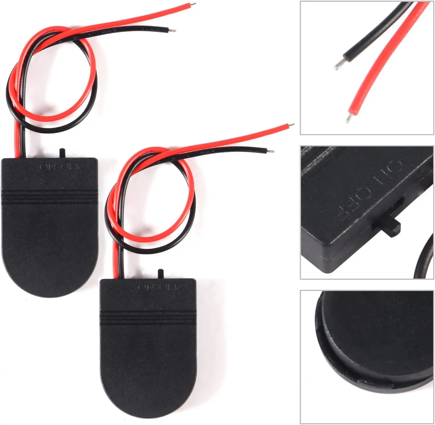 40pcs CR2032 Battery Holder Coin Button Cell Battery Holder Case CR2032 Battery Holder 3V CR2032 Button Coin Cell Battery Holder