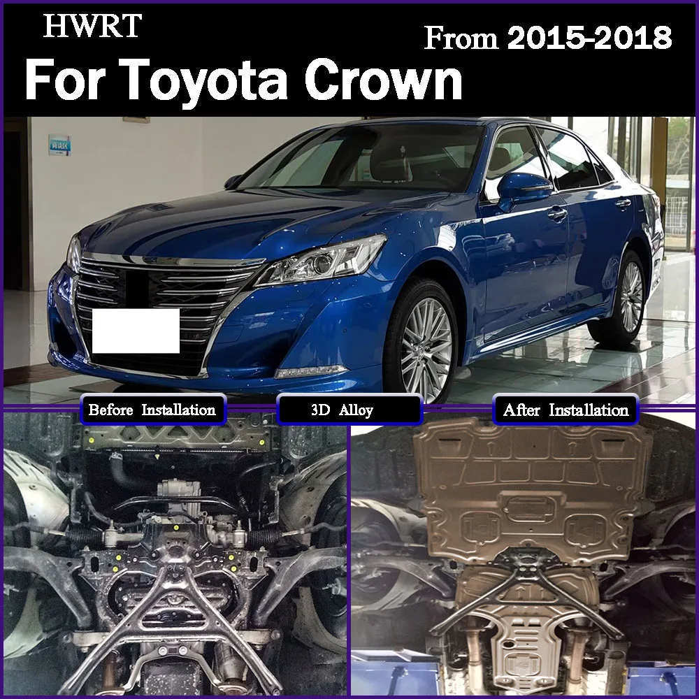 

Car Engine Lower Guard Plate For Toyota Crown 2015-2018 Aviation Aluminum Chassis Armor Guard Car Modification Accessories