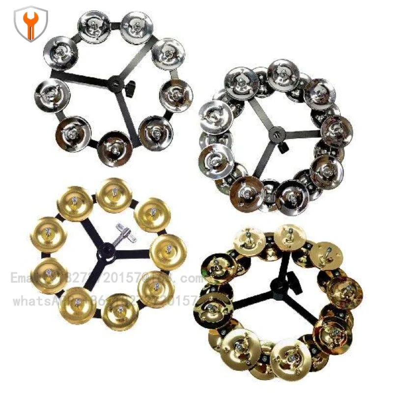 Drum Cymbals Hi Hat Tambourine Bells Durable Mountable with