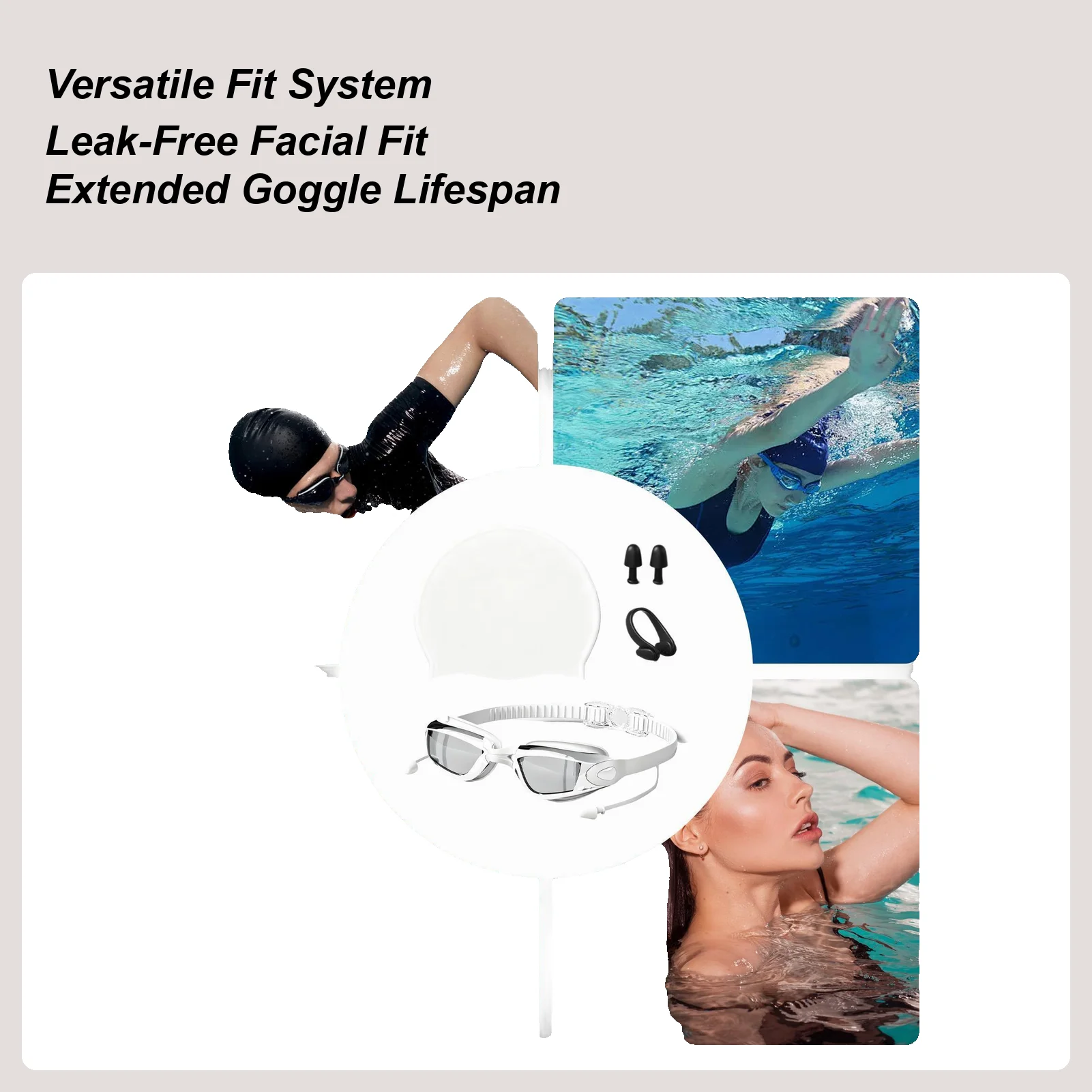 

Очки для плавания для взрослых, противотуманные водонепроницаемые аксессуары для плавания, гальванические очки для плавания, набор шляп для женщин, мужчин, начинающих