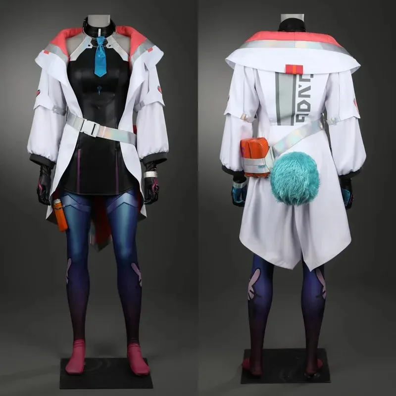 LOL تأثيري حلي أورورا الأرنب فتاة الزي قبعة عيد الميلاد السنة الجديدة كوميك كون فستان مخصص الحجم ob;8 #3