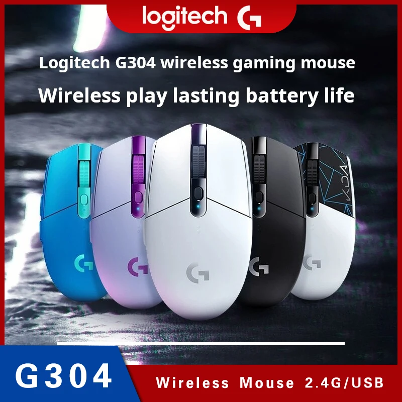 Logitech G304 LIGHTSPEED Wireless Gaming Mouse Hero 12K Sensor 12000 DPI Lightweight On-Board Memory 2.4Ghz Wireless Mouse