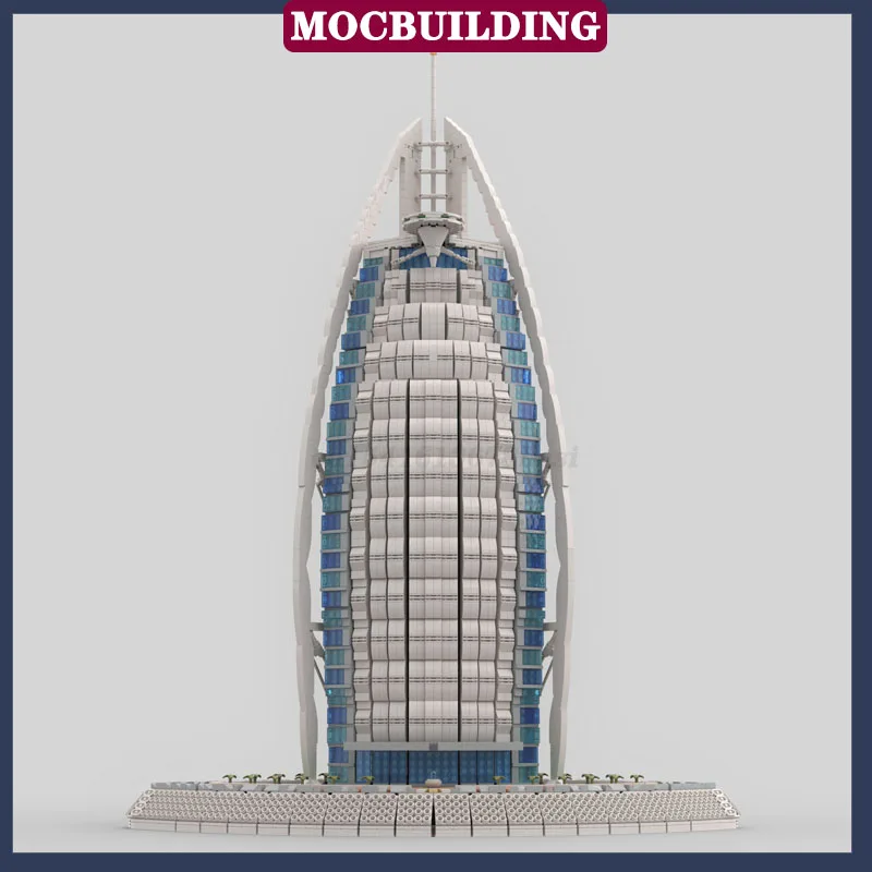 Moc urbano moderno modelo arquitetônico montagem bloco de construção de alta ascensão coleção de escritório série brinquedo presente