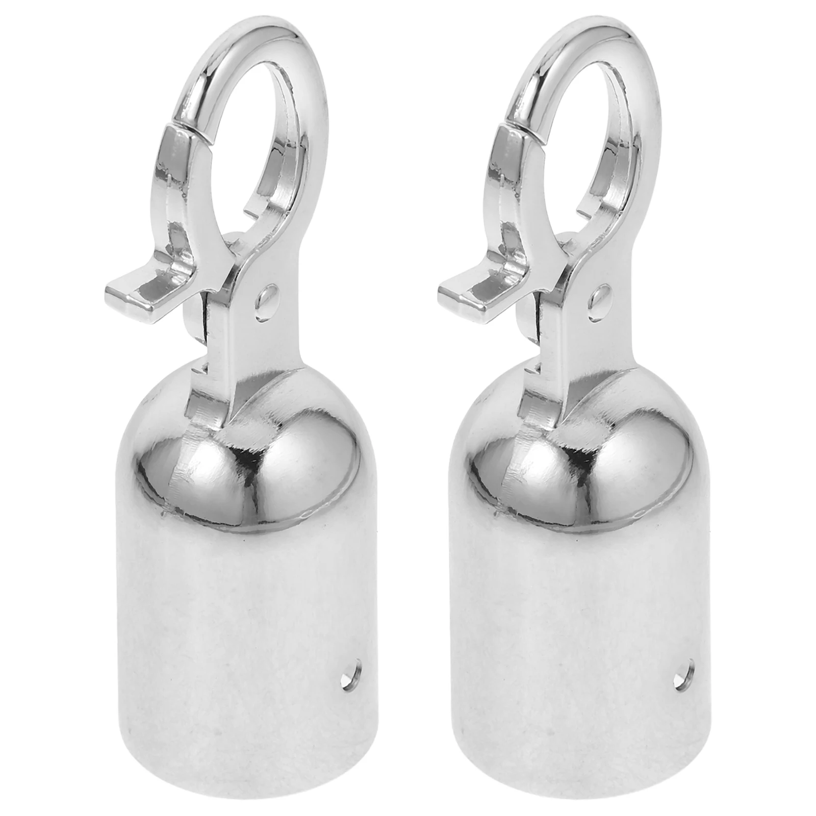 

2pcs Stainless Steel Stoppers Snap Decking Rope Fittings Cord Locks Guardrail Stopper Metal Snap Hook End Cap Wire Rope Railing