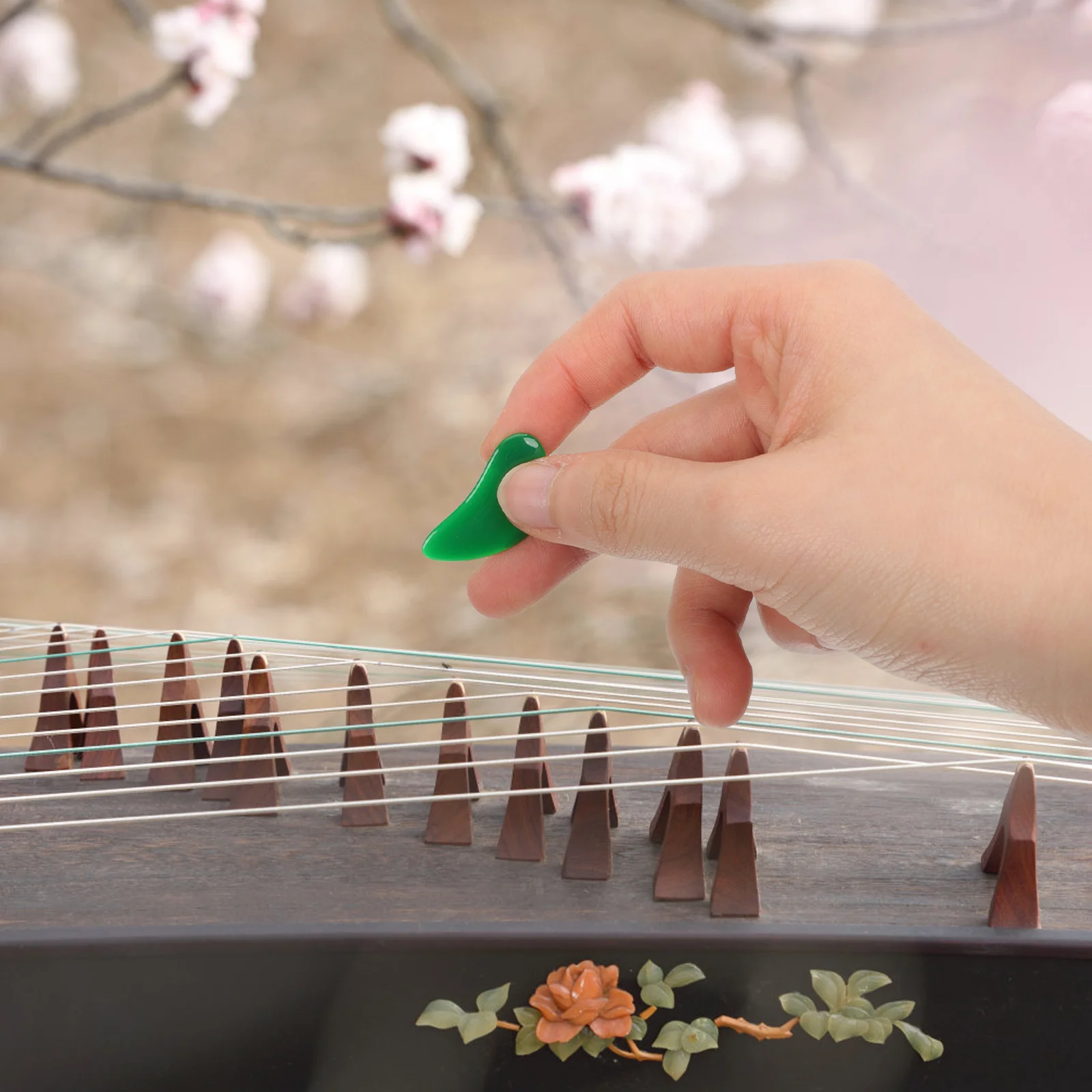 

8pcs Guzheng Nail Covers Lightweight Finger Picks For Fingertip Protection Smooth Round Design Durable String Instrument