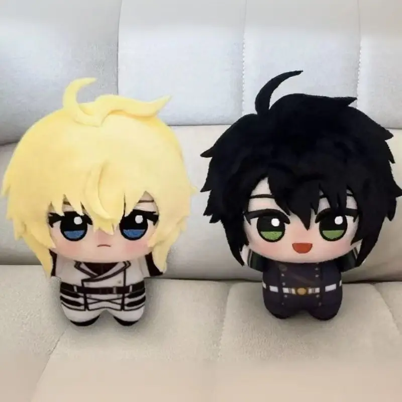 

Kawaii Seraph of The End Anime Mikaela Hyakuya Yuichiro Hyakuya 10cm Plush Doll Keychain Set Stuffed Toy Fan Gift Decor Peluches