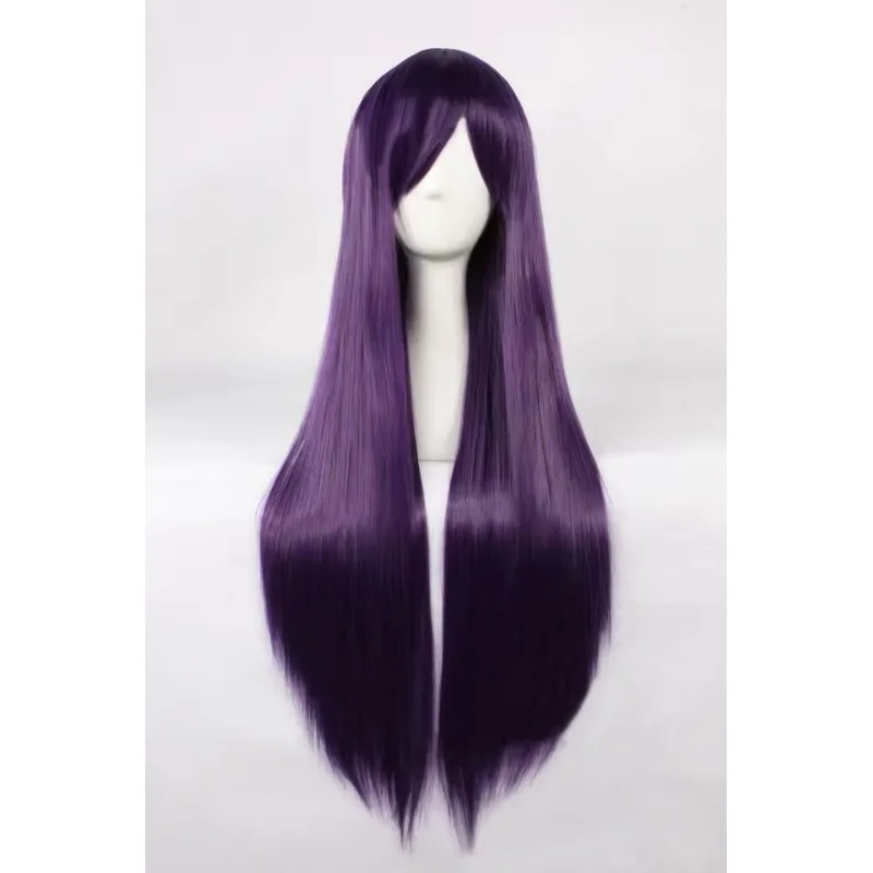 Game DDLC Doki Doki Literature Club Yuri Wigs Purple Long Hair Anime Wig