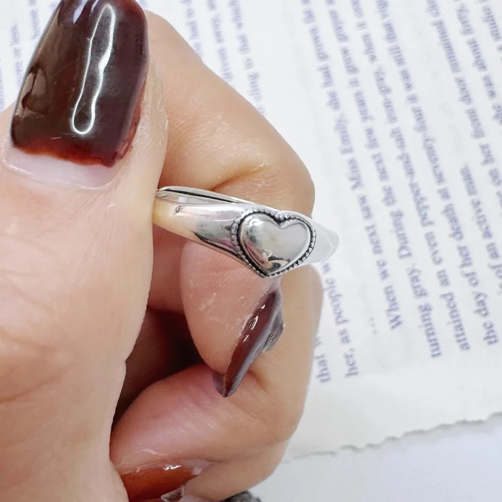 Niche design senior sense retro personality opening ring