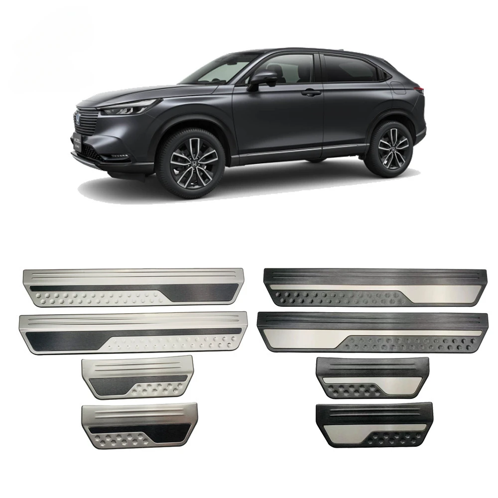 

For Honda Vezel HRV HR-V HRV 2021-2024 Door Sill Plate Trim 304 Stainless Steel Kick Pedal Scuff Sticker Car Styling