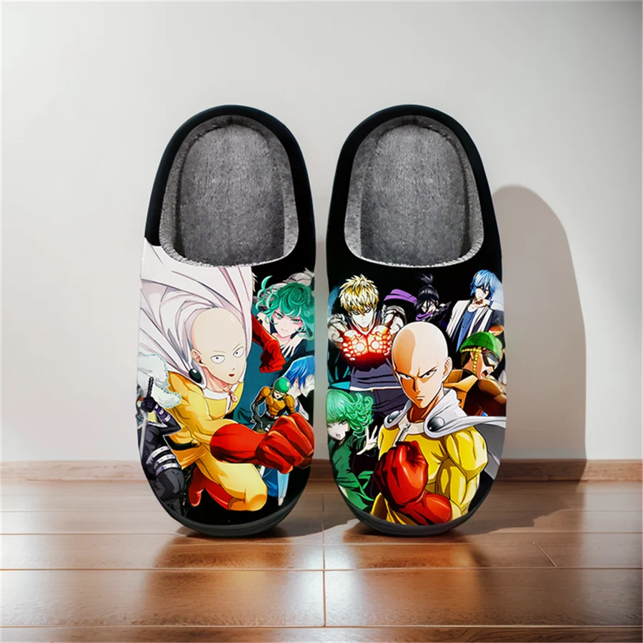 

Anime Cartoon Cute Home Slippers ONE PUNCH-MAN All Character Cosplay Winter Warm Slippers For Man Woman Boy Girl Halloween Gift