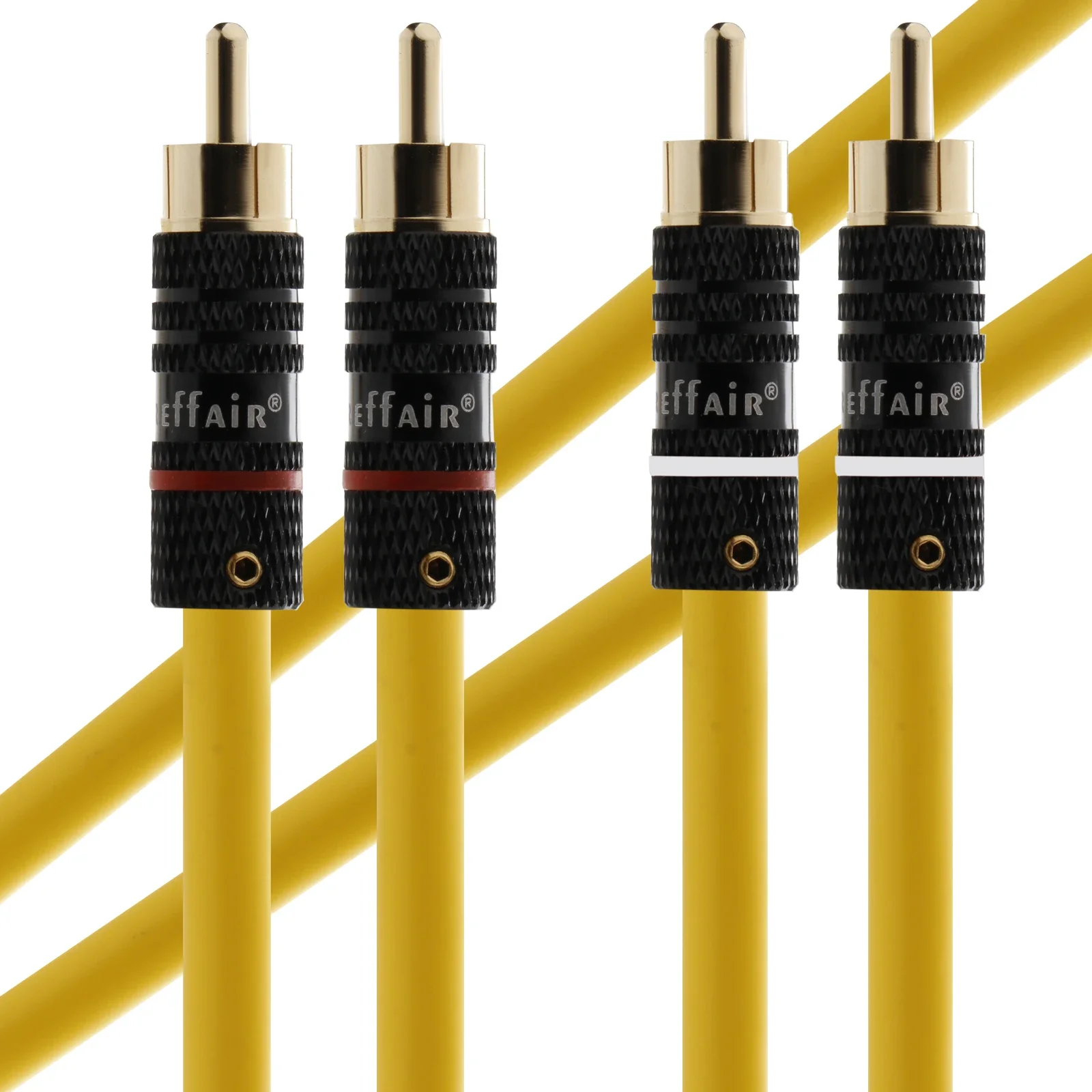 

Pair OFC Silver Plated RCA cable Preffair Audio Cable Yellow audio cable Gold-Plated RCA Premium RCA to RCA Extension wire