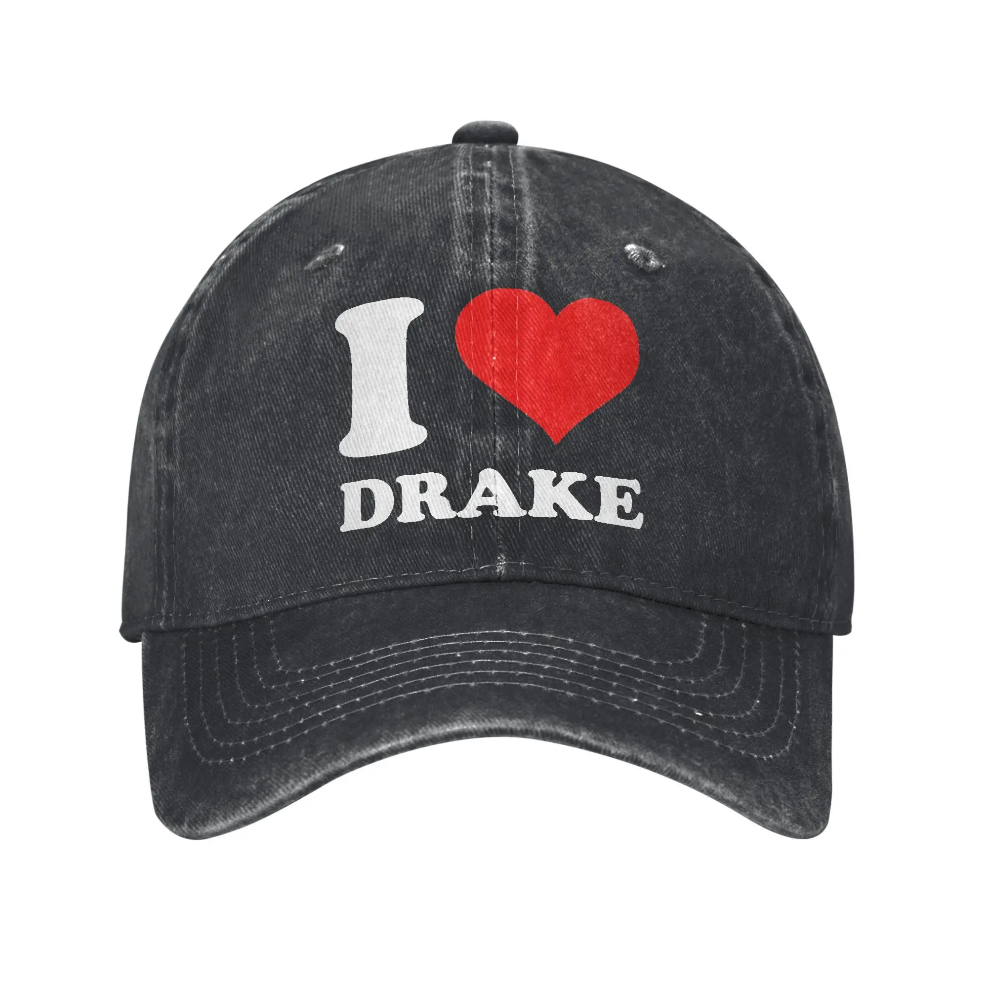 

I Love Drakes Men Women Baseball Caps Distressed Denim Hats Cap Retro Outdoor All Seasons Travel Unstructured Soft Sun Cap
