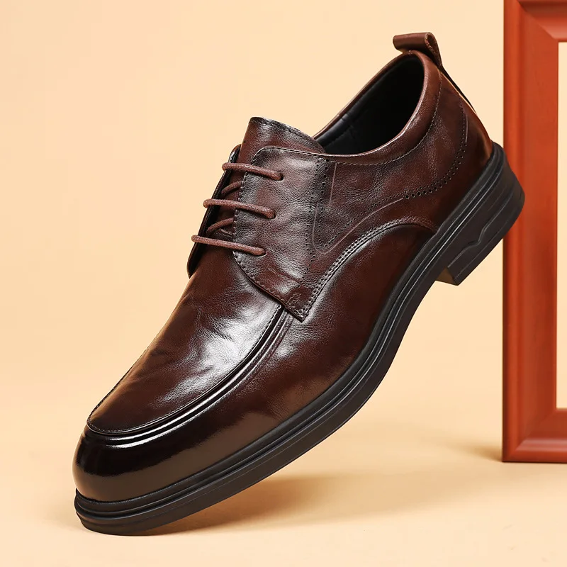

Men Shoes Breathable Shoes Men Cowhide Men Business Leather Shoes Trendy Leather