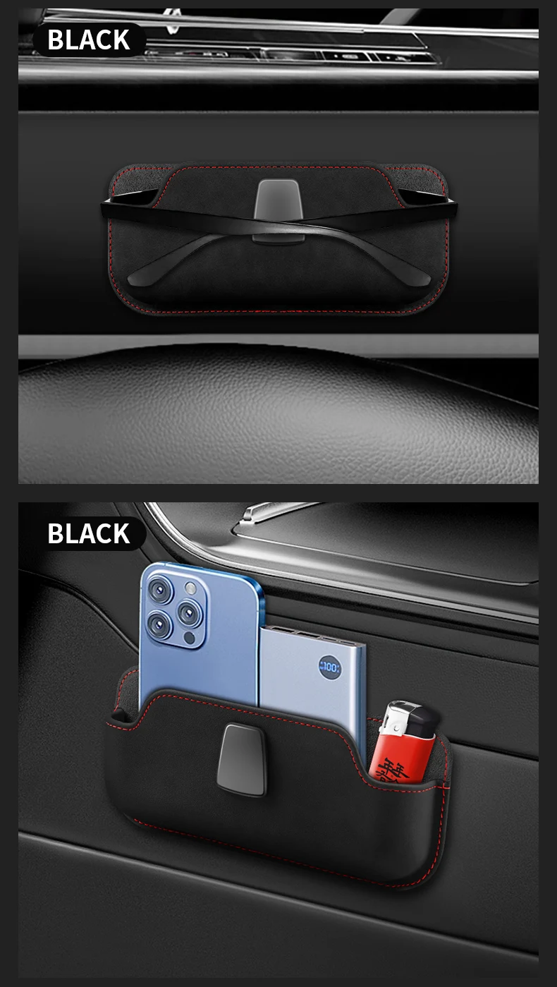 Neue Auto Sonnenschirm Gläser Rahmen Kreative Sonnenschirm Sonnenbrille Lagerung Box Multifunktionale Telefon Karte Lagerung Box Klebstoff Typ – Detail 4