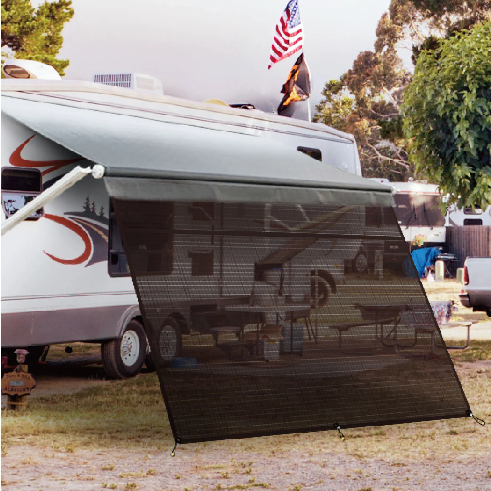 Awning Privacy Screens Pvc Mesh Uv Blocker Camper Trailer Caravan Privacy Car Awning Sun Shade ScreenATV&UTV