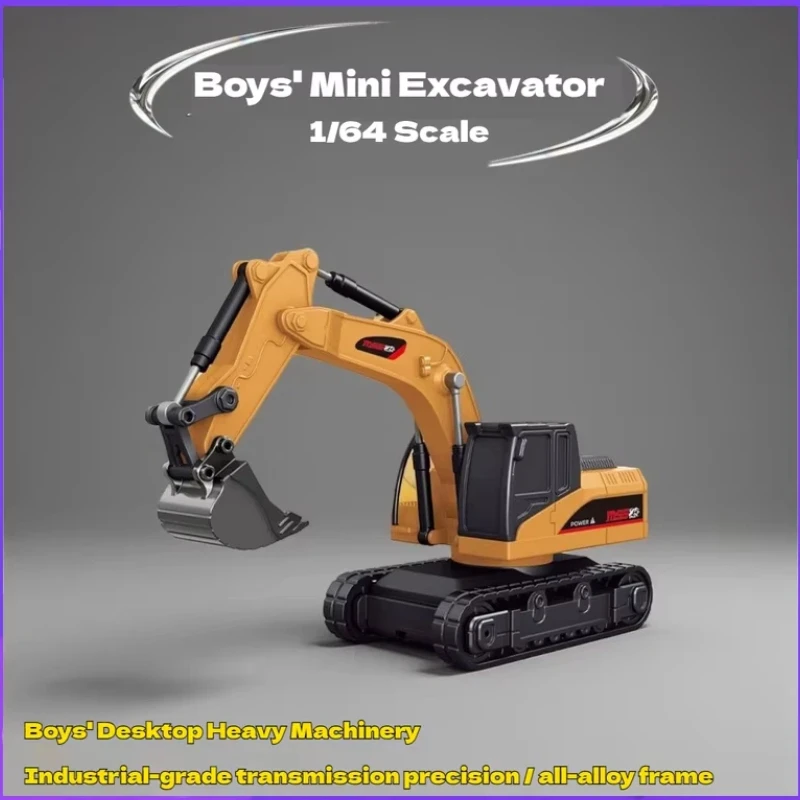 

In Stock New 1/64 Remote-Controlled Alloy Simulation Excavator Mini Excavator Desktop Toy Model Series Boy Gifts