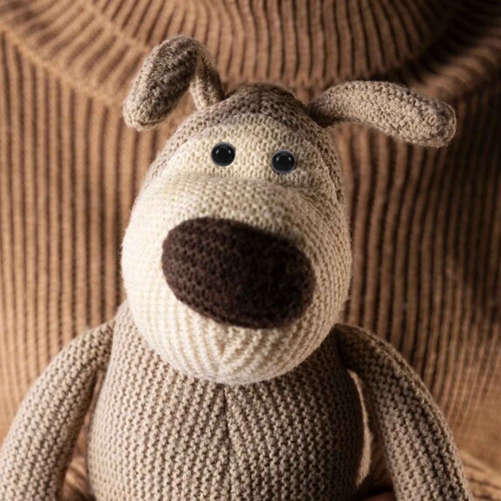 100 قطعة مقل العيون اليدوية ذاتية الصنع 10 مللي متر عيون زجاجية مستديرة مسطحة للحرف اليدوية سهلة التركيب دبوس في وضع الأعمال الفنية المحشوة الكروشيه #3