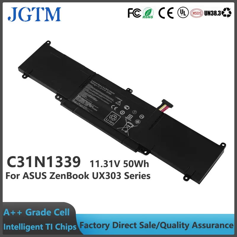 JGTM C31N1339 Laptop Battery Replacement for Asus ZenBook UX303 UX303L UX303LA UX303LB UX303LN UX303UB TP300L Q302L Q302LA Serie