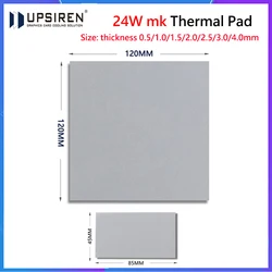 Upsiren OEM 24W/mk GPU CPU Heatsink Cooling Conductive Silicone Pad 85x45/120x120mm High Quality Original Authentic Thermal Pad