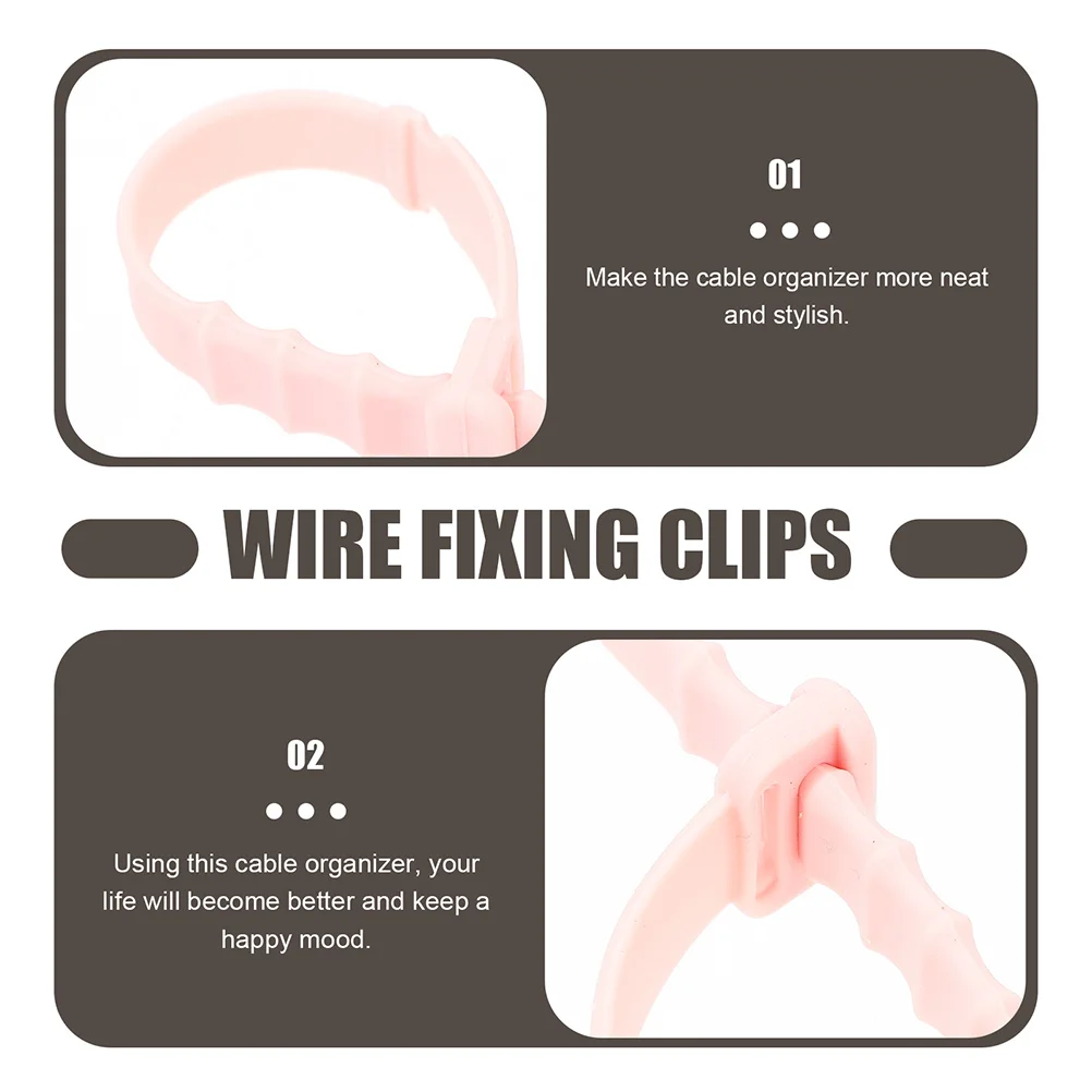 12Pcs Silicone Cable Organizer Winders for USB Headset Charging Cords Storage Keep Desktop Solution