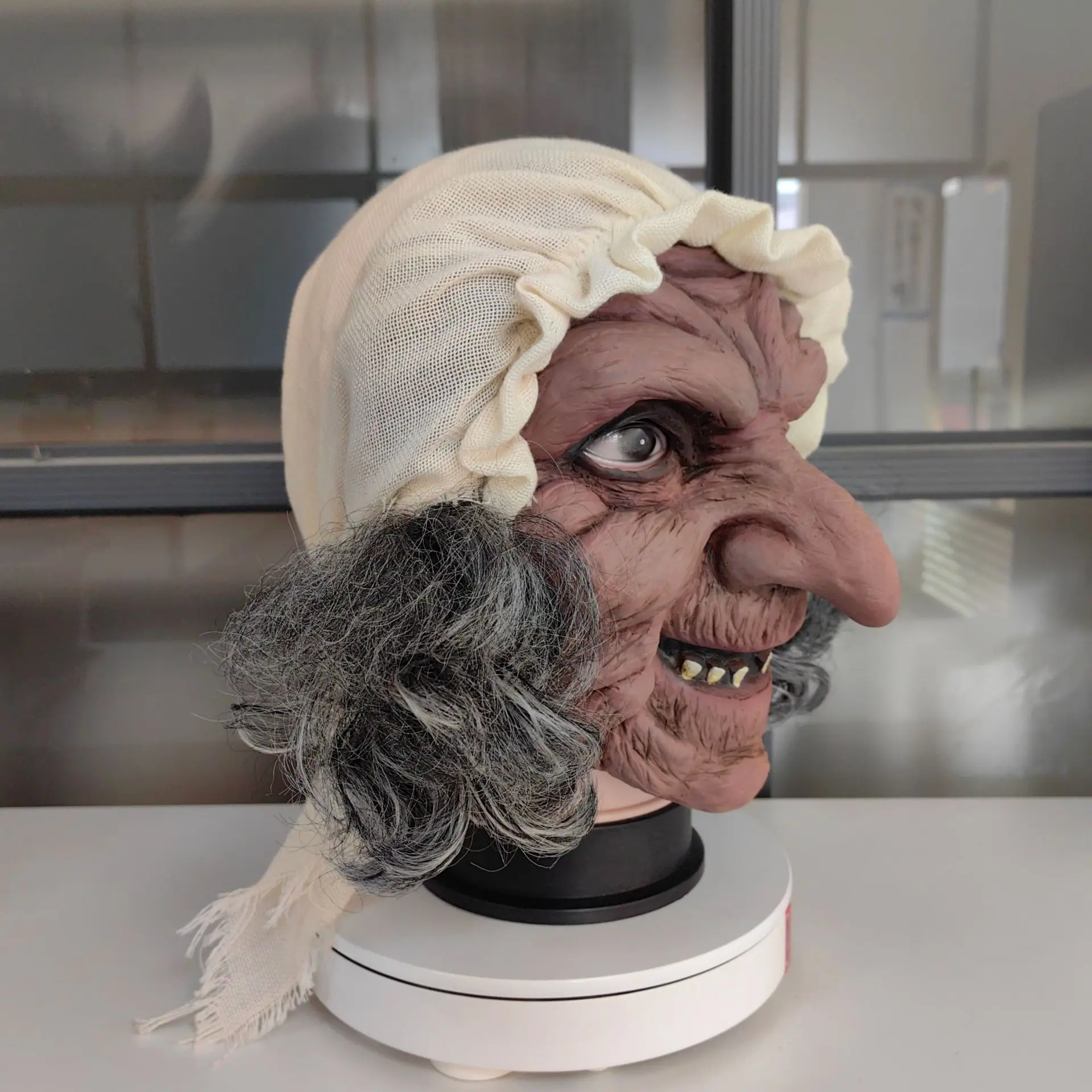 Witch Face Old Nana Mask Cosplay Horror Sorceress Grandma Latex Masks Halloween Carnival Dress Up Party Costume Props 4
