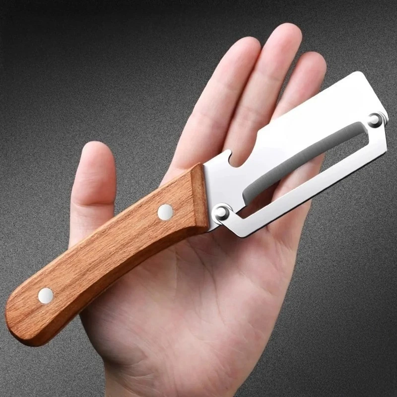 Stainless Steel Fruit Peeler with Bottle Opener Kitchen Vegetable Paring Knife Suitable for Pumpkin Winter Melon Pineapple Fruit