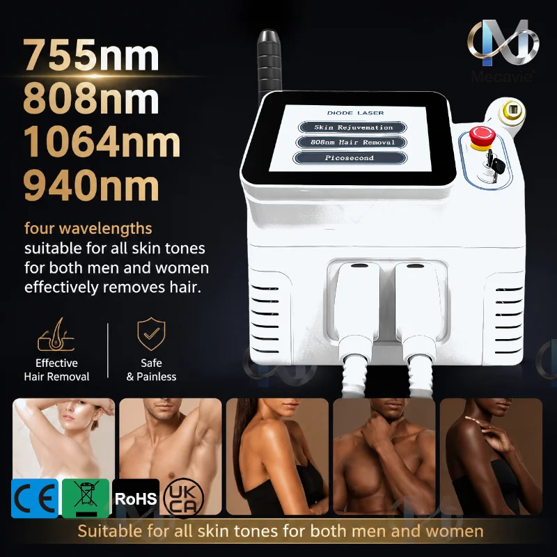 Professional 2 In 1 Multifunctional Beauty Device With 4 Waves Light Hair Removal Device To Reduce Hair Growth And Smooth Skin