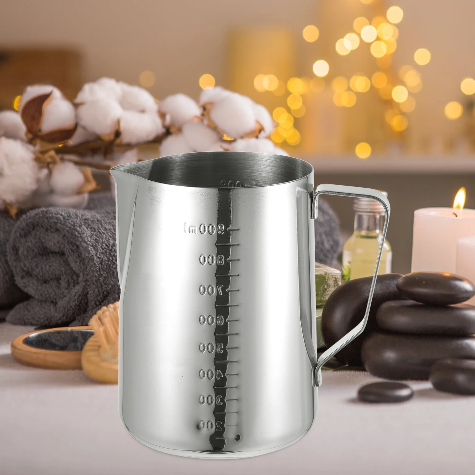 

1pc Stainless Steel Melting Pot Scented Melting Pot Large Capacity Pouring Pitcher For Diy Scented Making Melt Cup