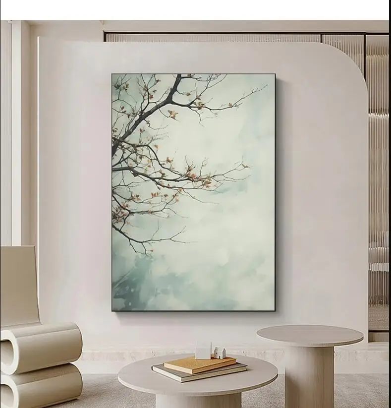 Minimalist Modern Meilan Daisy Print Art Canvas Poster, Living Room, Study, Foyer, Bedroom, Landscape Decor, Lot Style