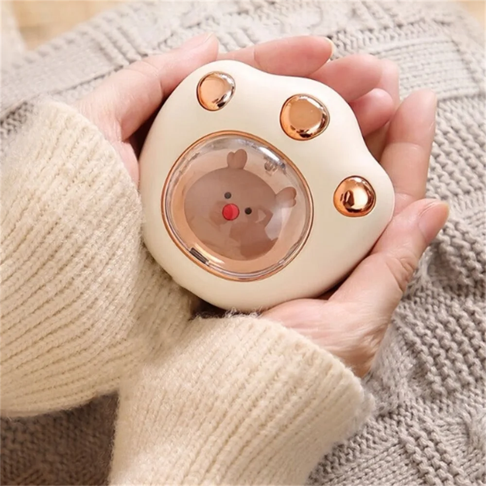 Fast Usb Heater Portable Warmer For Women's Hand 1200mAh Hand Warmer Cat Paw Rechargeable Built-in Battery For Students