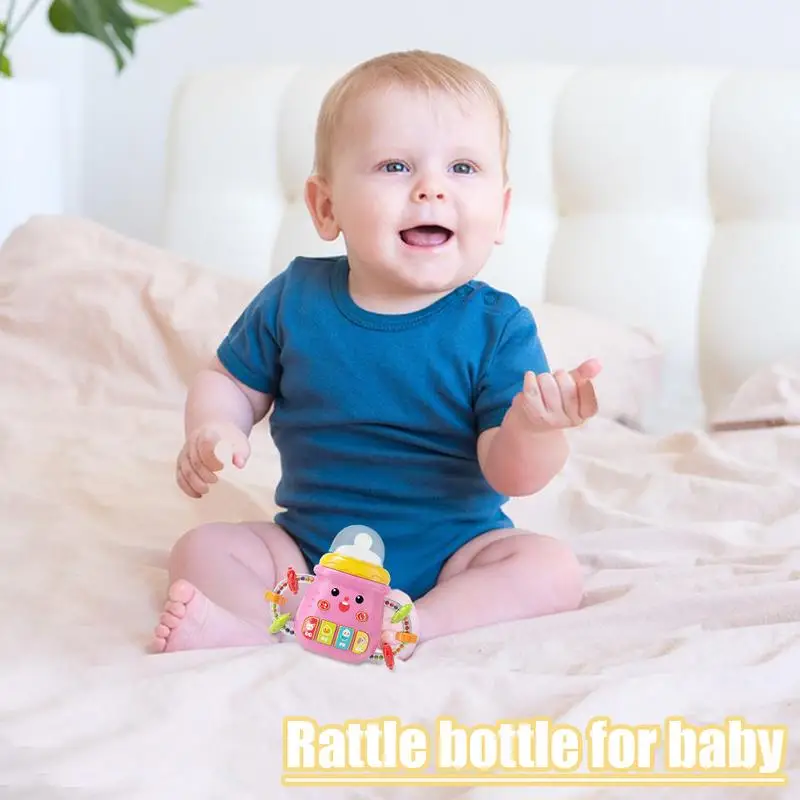 Child Feeding Bottle Soothing Feeding Bottle With Music And Grip Rattle Multipurpose Feeding Developmental Accessories For Boys