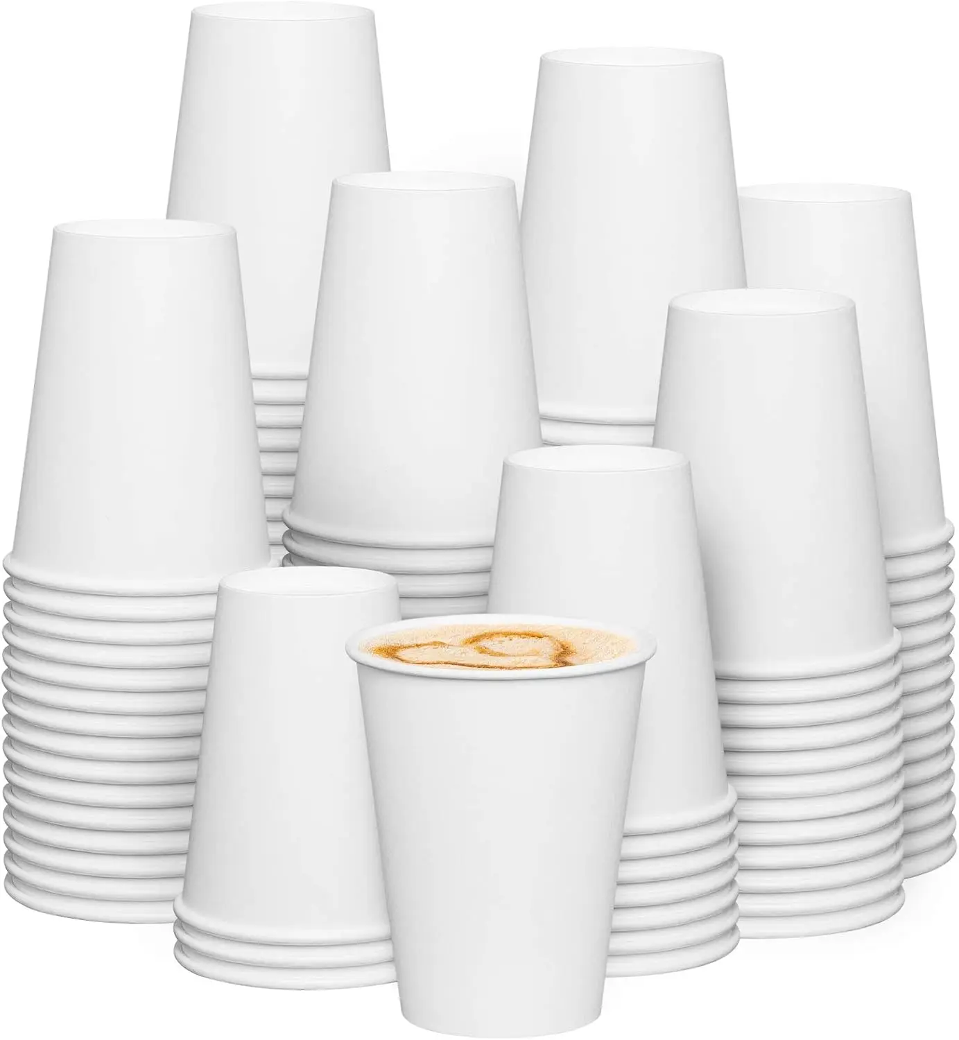 

[12 oz. - 300 count Disposable White Paper Cups, Hot Coffee Cups - Eco-Friendly Hot Cups (Formerly Comfy Package)