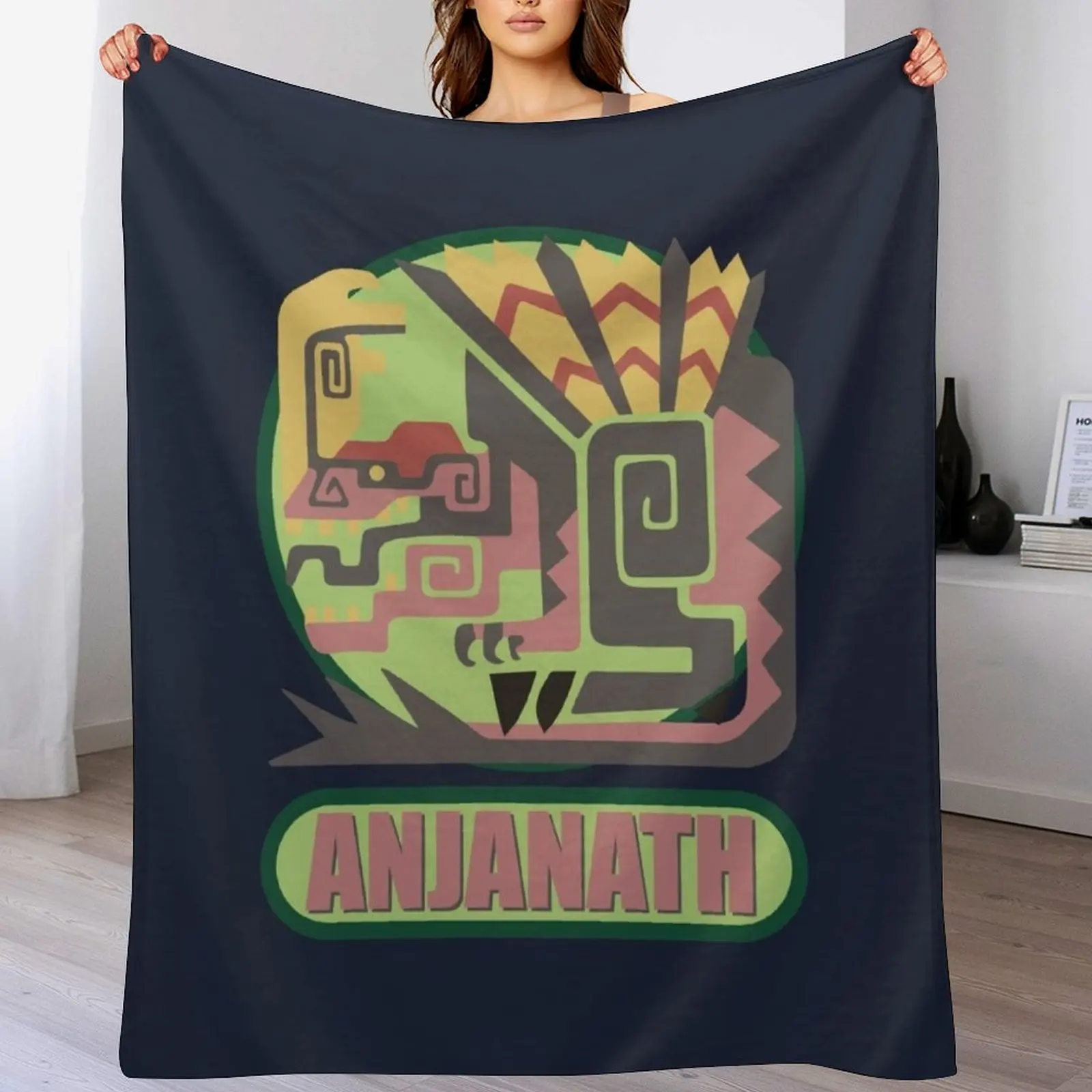 

Monster Hunter World: Iceborne - Anjanath Throw Blanket Warm Throw Blanket Gift for Anniversary