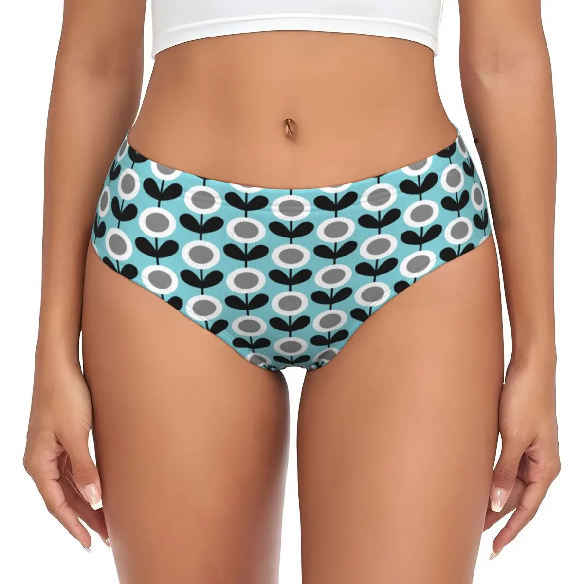 

Трусы Orla Kiely на заказ, нижнее белье, женские эластичные удобные шорты, трусики со скандинавскими цветами, короткие трусики с несколькими стержнями