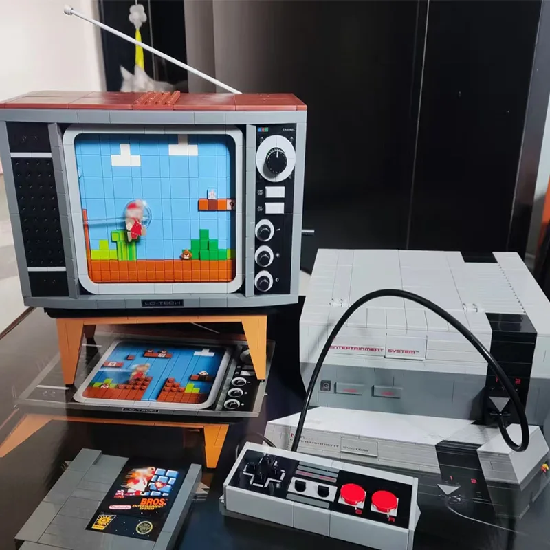 EW Nintendo Sistema di intrattenimento Modello Building Blocks Giocattoli Mattoni Super Marioed TV Console di gioco Regalo di compleanno