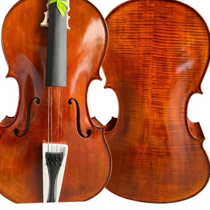 

Professional Cello Custom 100% Handmade Professional Nice Flame Maple Body 4/4 Cello For Sale