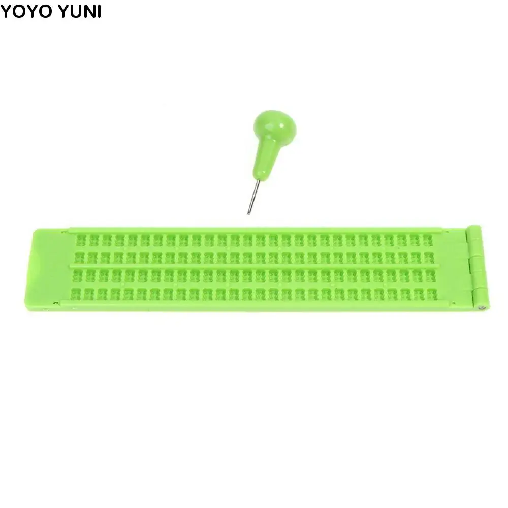 

4Lines 28 Cells Braille Writing Board Portable 9Lines 30 Cells Braille Writing Slate Practical Easy To Use