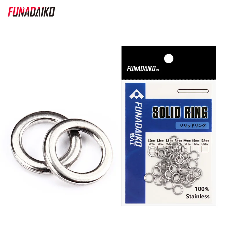 

Кольца из нержавеющей стали FUNADAIKO, 3 упаковки, 5,5 мм и 6,5 мм, для рыбалки, сверхпрочные, для морской рыбалки, аксессуары