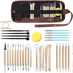 Art Ceramics Modeling Sculpting Clay Pottery Tools Set Silicone Dotting Shaping Tools Cold Clay Drawing Craft Pottery Tools Set
