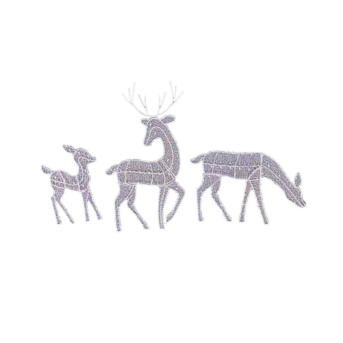 Christmas Deer Decoration Outdoor with Light Deer Family, 3-Piece Set Reindeer for Yard Patio Lawn Garden Party Decor