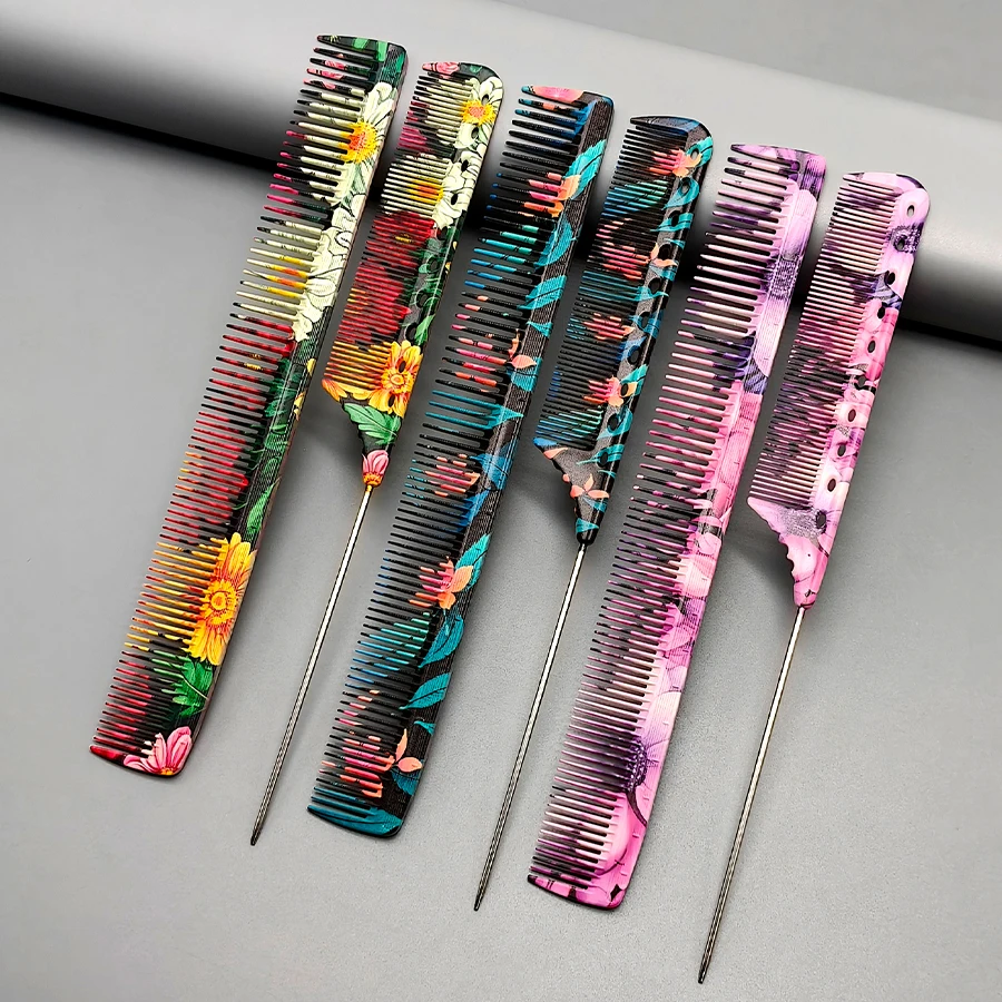 2Pcs Comb Set, Hair Stylist's Special Hair Cutting Comb, Pointed Tail Comb, Women's Hair Comb, Men's Hair Comb, Salon Hair Styling and Cutting Comb Set