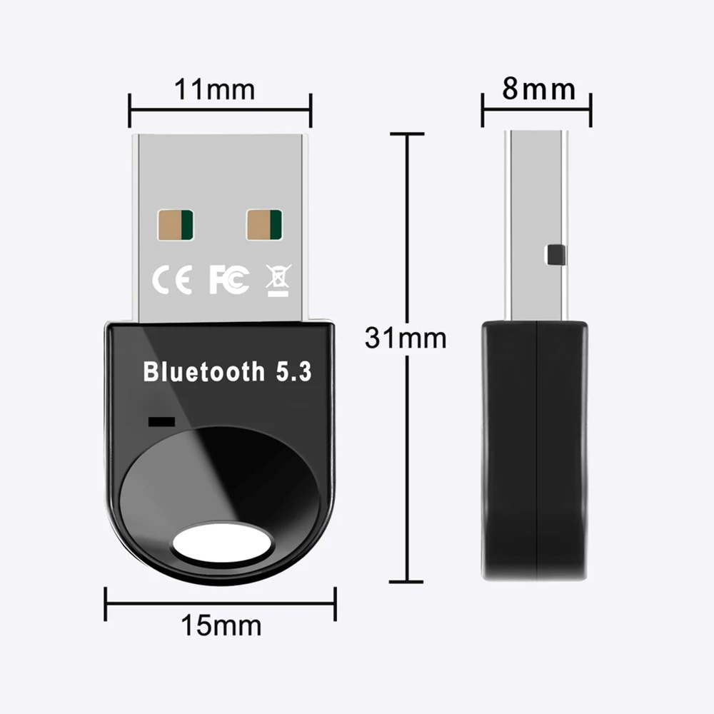 Bluetooth Adapter USB Bluetooth-compatible 5.3 Dongle for PC Speaker Wireless Mouse Keyboard Music Audio Receiver Transmitter