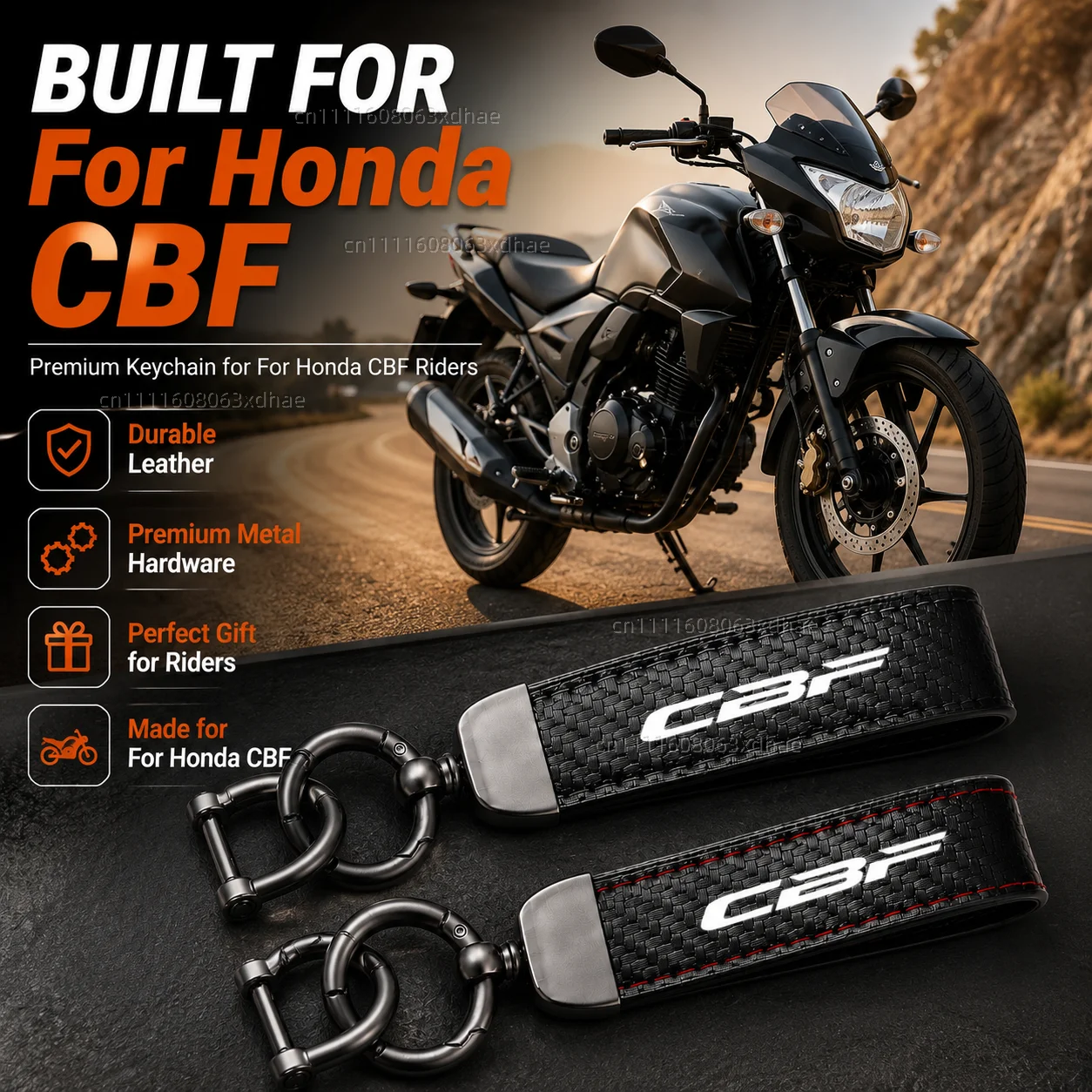 High-Grade Leather Motorcycle Keychain Holder Keyring Accessories For Honda CBF CBF125 CBF190R CBF500 CBF600 CBF1000