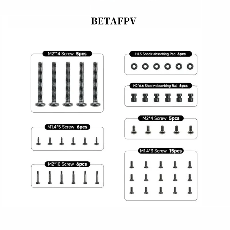 BETAFPV Drone Screw Pack Assortment Kit, Replacement Screws for Pavo20 Pro Meteor75 Pro Air65 Air75 Cetus X FPV Whoop