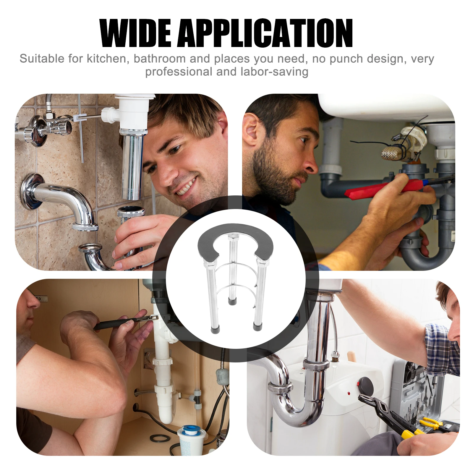 Staffa per lavabo in acciaio inossidabile Supporto per lavello da cucina sottopiano Supporti per staffe da bagno