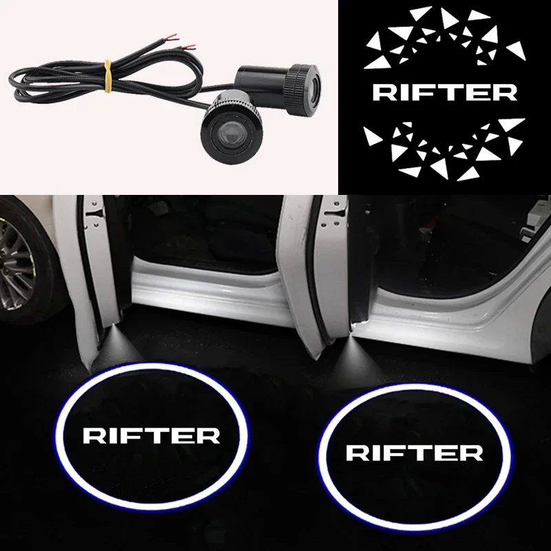 LED Car Welcome Ambiance Light Collision Avoidance Courtesy Lamp for Peugeot Rifter Logo Emblem Car Door Decor Auto Accessories
