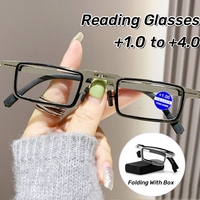 Ultra Lightweight Folding Presbyopia Glasses High-definition Portable Fashion Reading Glasses Anti Blue Light Far Sight Glasses